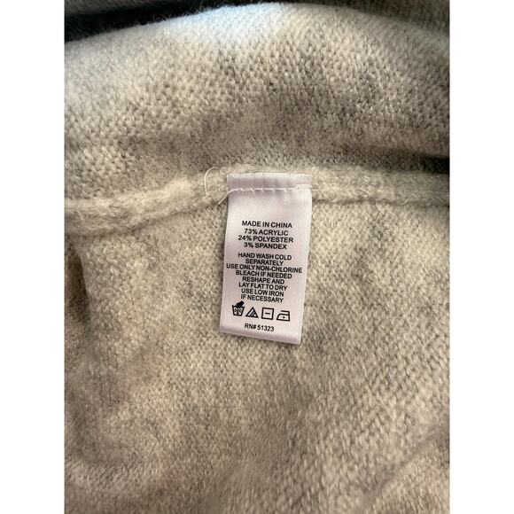 CeCe Sweater Womens XL Gray Red Crewneck Believe Script Pullover Knit Holiday - Picture 7 of 7